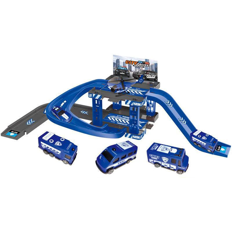 Children's track parking lot toys