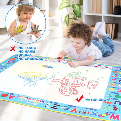 100x80CM Magic Water Drawing Mat with Reusable Magic Pens,