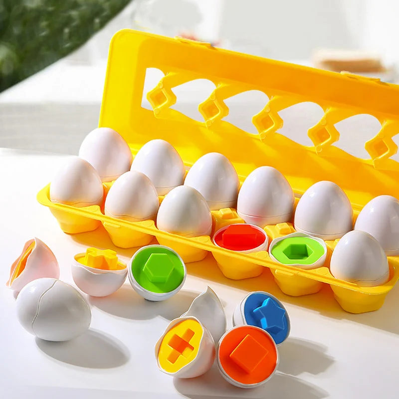 Montessori Games Baby Toy Smart Egg Shape Match Puzzle For Kids