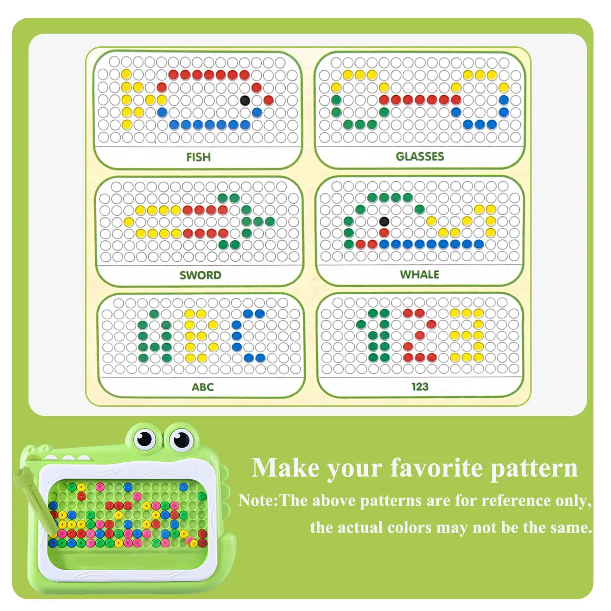 Montessori Magnetic Drawing Board Kids Color Cognition Toy