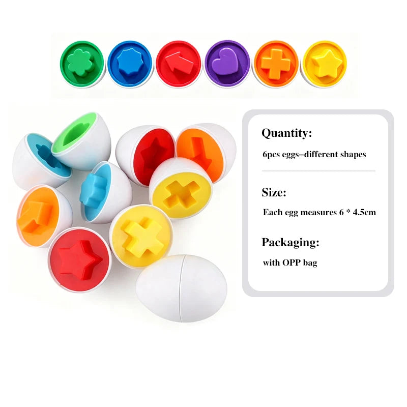 Montessori Games Baby Toy Smart Egg Shape Match Puzzle For Kids