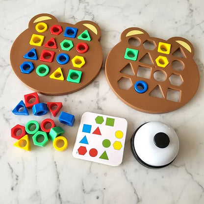 Children Matching Puzzle Toys Colors Geometric Shape Jigsaw Board Games Early Educational