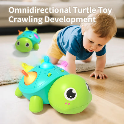 Baby Crawling Toy with Sound and Light Turtle, Baby Learning