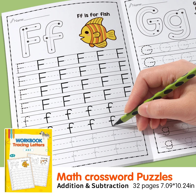 English Letter Uppercase Lowercase Practice Copybook Pen Control Training