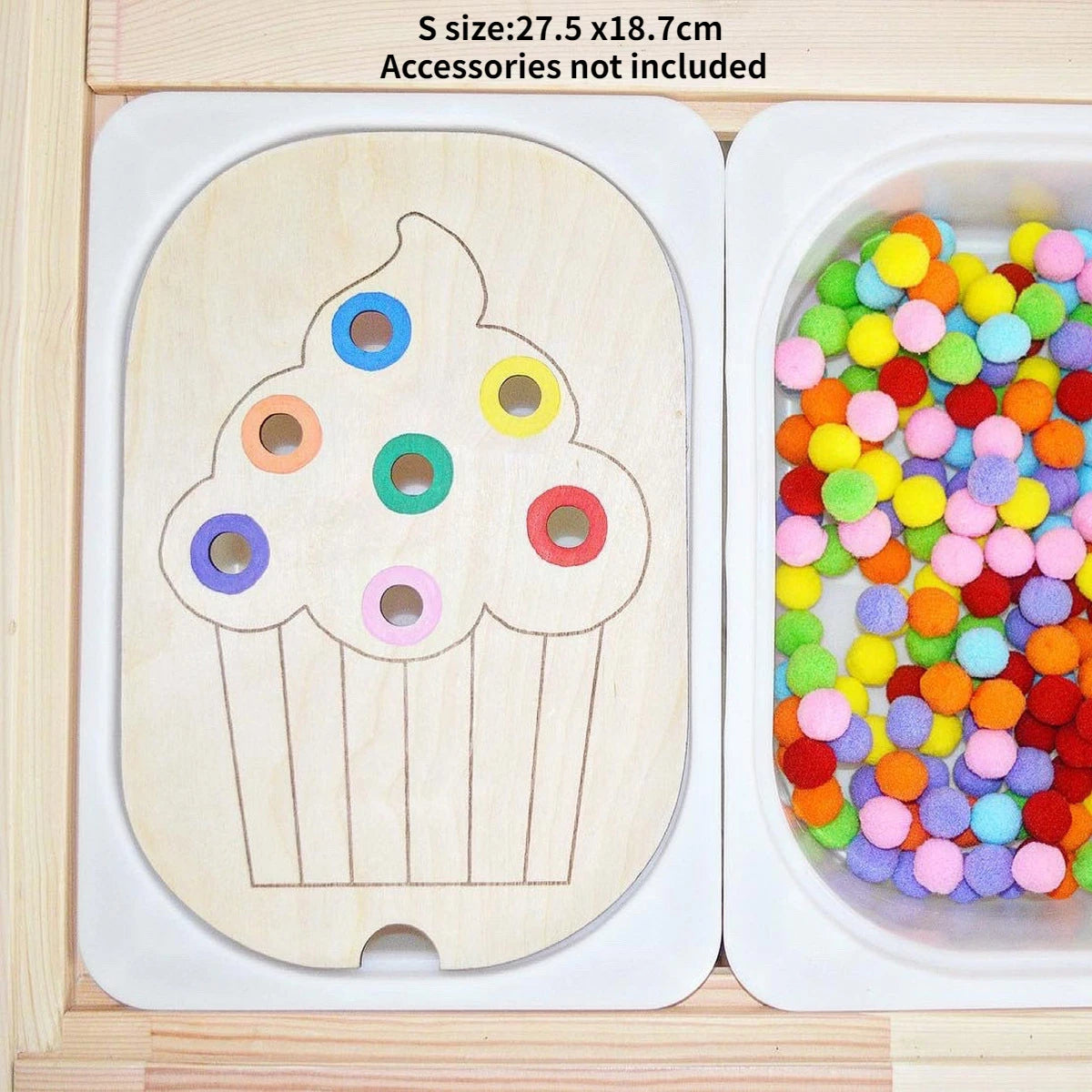 Children's Sensory Tray Table Game Wooden Tile
