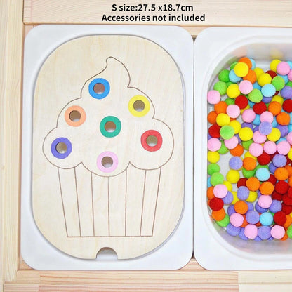 Children's Sensory Tray Table Game Wooden Tile