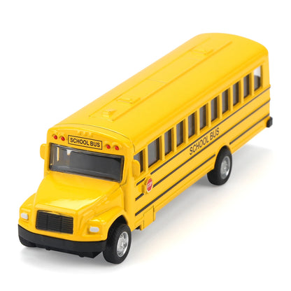 Simulation Alloy Pull Back School Bus Children's Inertia Toys Car