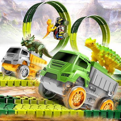 Children Electric Track Toy Car Dinosaur Car Kids