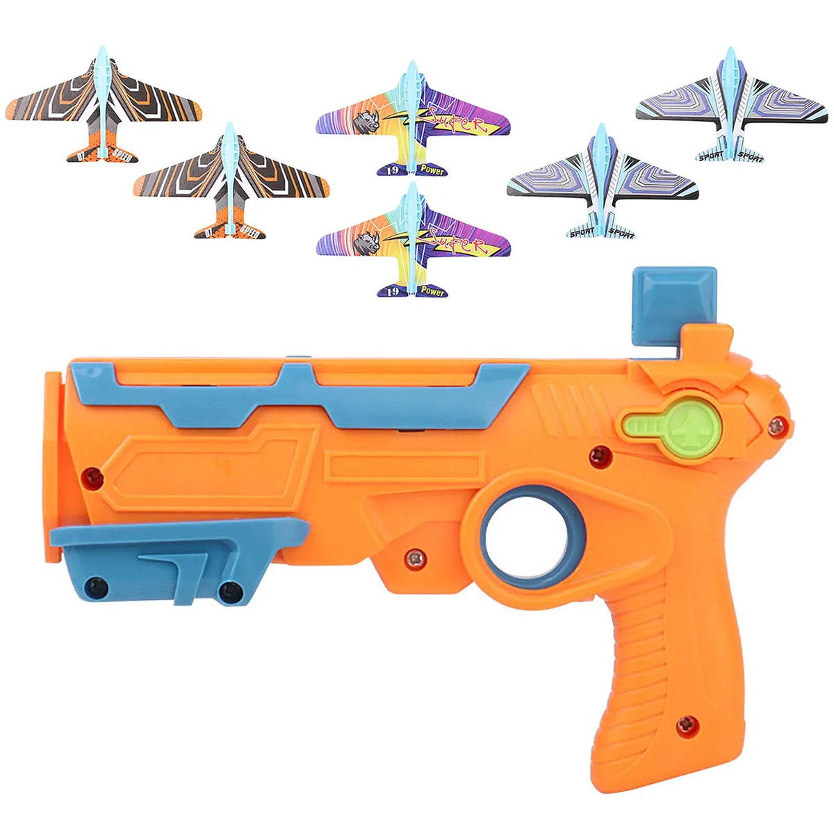 HOT！Airplane Launcher Bubble Catapult With 6 Small Plane Toy Funny Airplane Toys