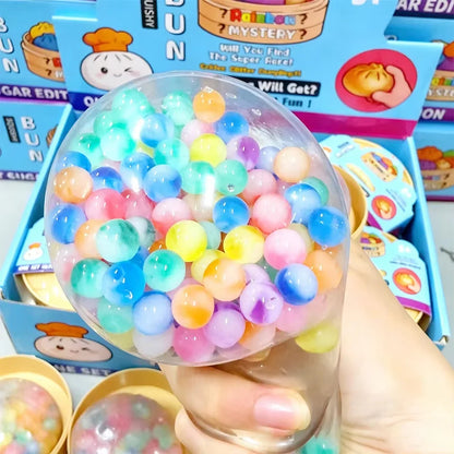 New Colorful Glitter Bead Filled Dumpling Squishy, Blind Box