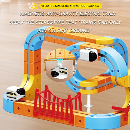 Magnetic Train Set DIY 3D Cube Track Electric Train Set for Kids