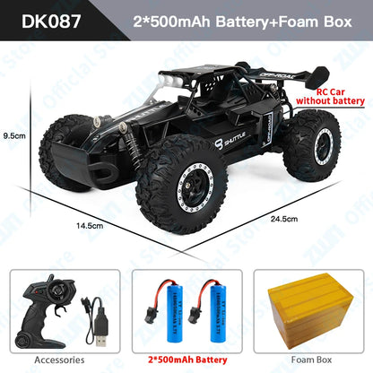 ZWN 1:16/1:20 2.4G Model RC Car With LED Light 2WD Off-road Remote Control