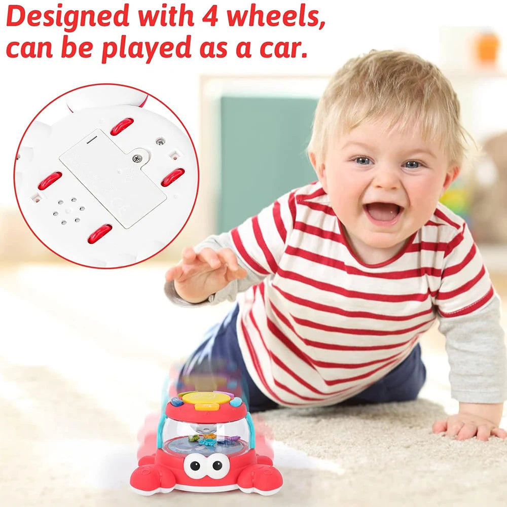 Kids' Music Turtle Crab Toy, Musical Early Learning Drum