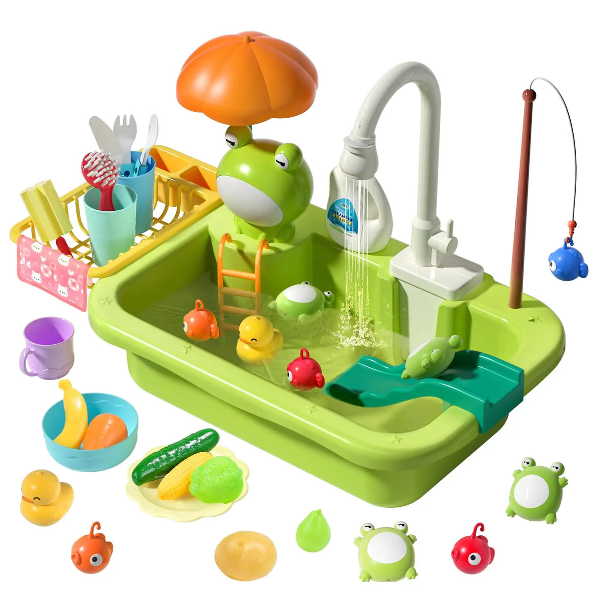 Kids Electric Kitchen Sink Toys with Running Water