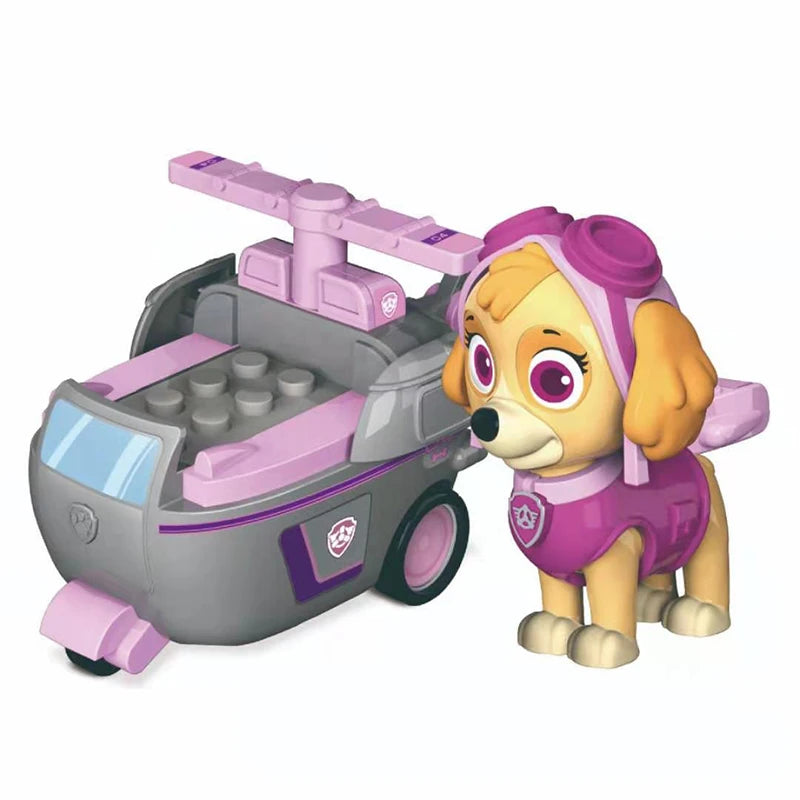 Genuine Paw Patrol Ryder Chase Skye Marshall Rubble Vehicle Pull Back Cars