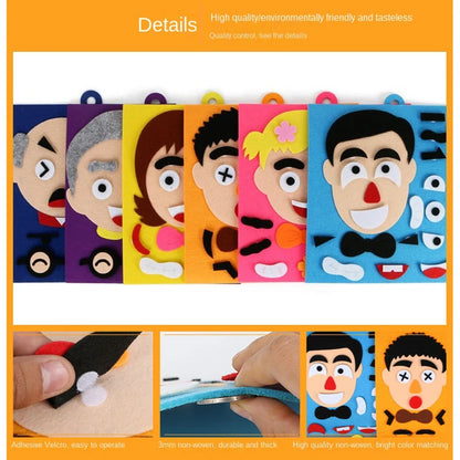 30cm/11.8in Change Face 3D Puzzle Funny Game Children Montessori Learning Educational Toys