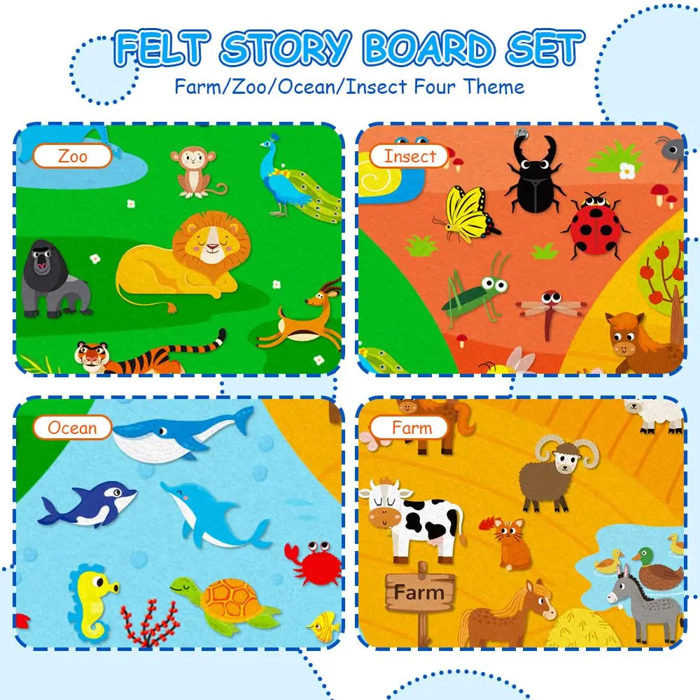 My Daily Calendar,Farm,Transportation Felt Story Board