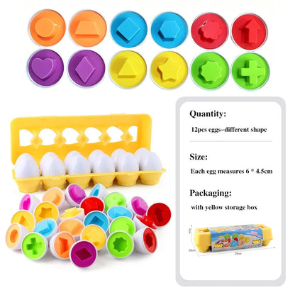 Montessori Games Baby Toy Smart Egg Shape Match Puzzle For Kids