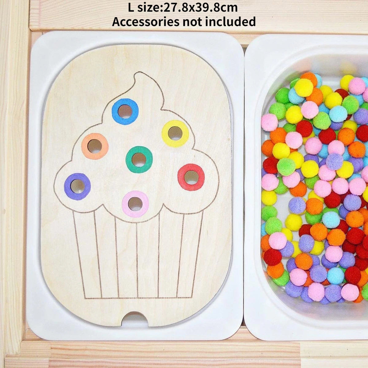 Children's Sensory Tray Table Game Wooden Tile