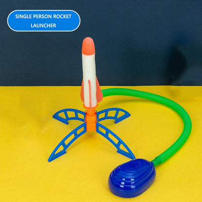 Kids Rocket Launcher Step Pump Power Air Pressed Stomp