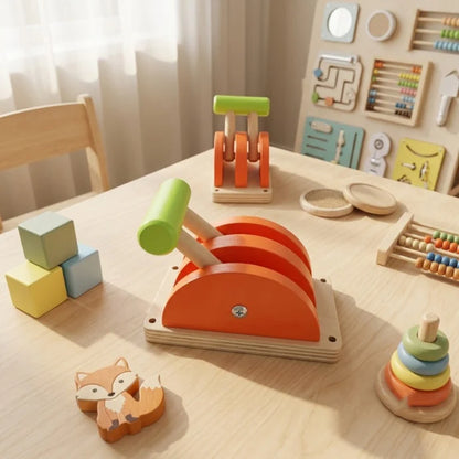 DIY Montessori Busy Board Accessories, Wooden Sensory Educational Toy