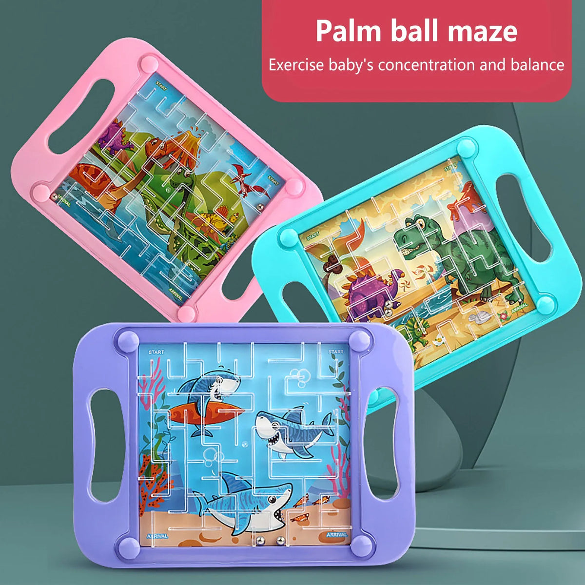 3D Maze Ball Kids Balance Gravity Memory Sequential Puzzle Montessori Early Education