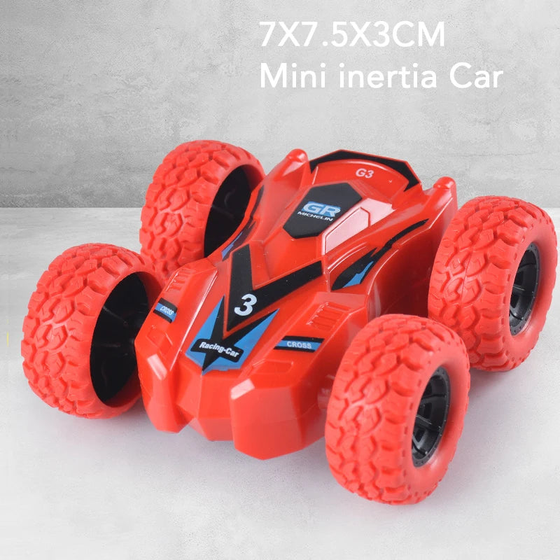 Mini Inertia Car Toys For Children Collision Automatic Turnover Double-Sided Running Car