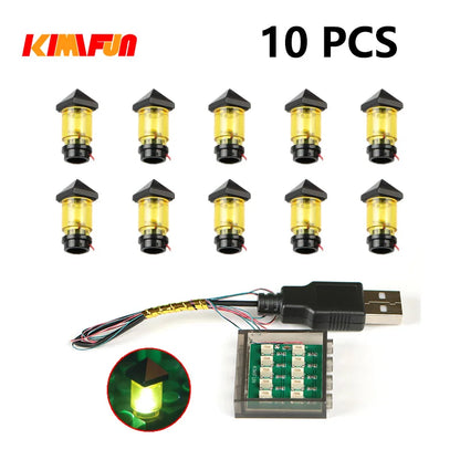 10PCS 0.8mm Pin RGB LED For LEGO Building Blocks