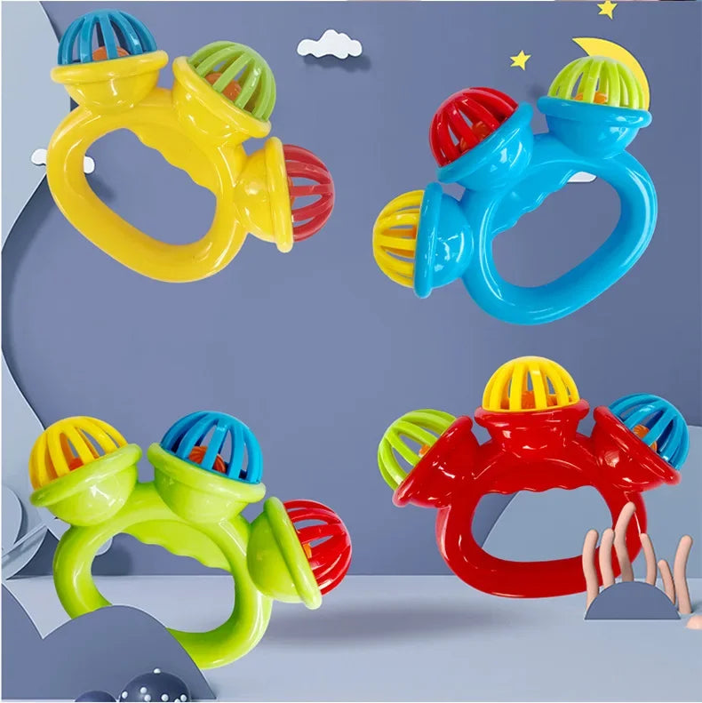 1/4PCS Newborn Hand Rattle Ball Baby Toys