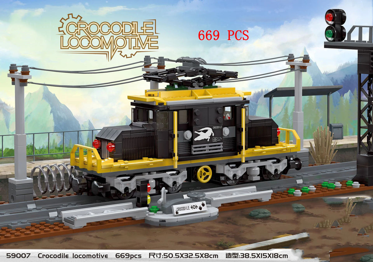City Train Set Steam Bullet Vehicle Cargo Railway Station