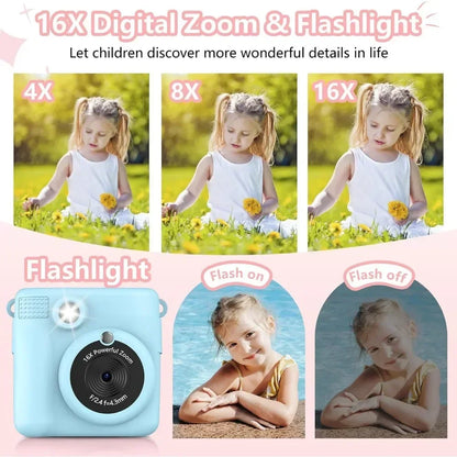 1080P HD Video Camera Portable Instant Print Camera for Kids