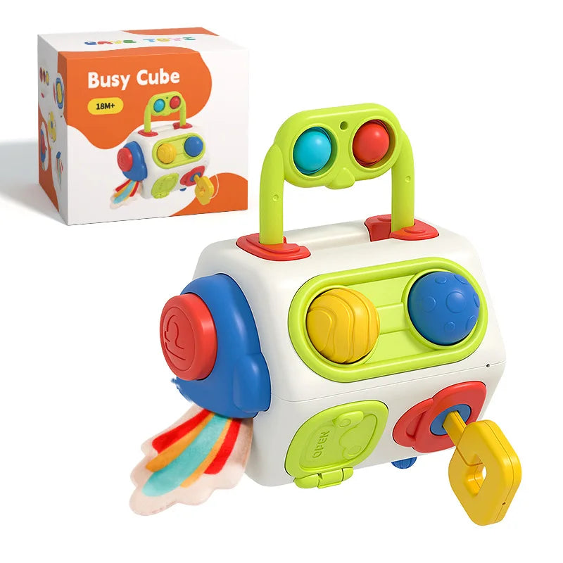 Cube Toys for Toddler Sensory Activities Busy Board Early Educational Learning