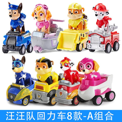 Genuine Paw Patrol Ryder Chase Skye Marshall Rubble Vehicle Pull Back Cars