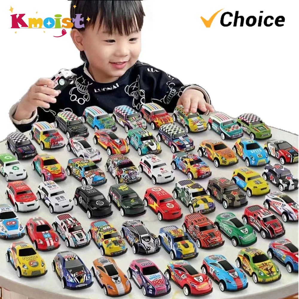 Alloy Pull Back Cars Kids Mini Metal Vehicles Toy Set