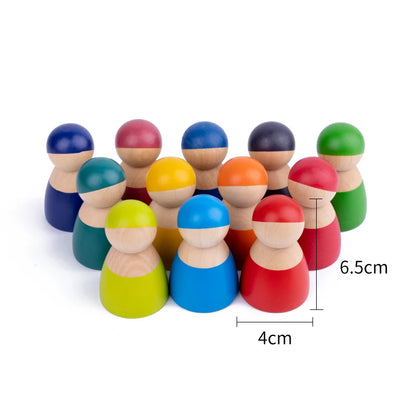 Wooden Rainbow Block Colorful Stacking Building Block