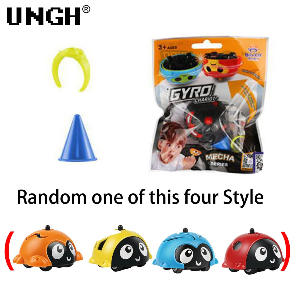 UNGH Rotating Gyro Watch Battle Cars Spinning Top Toy Pull Back
