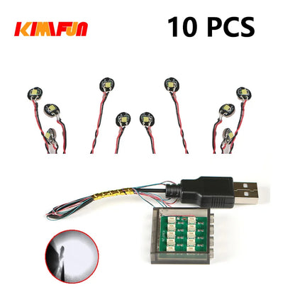 10PCS 0.8mm Pin RGB LED For LEGO Building Blocks
