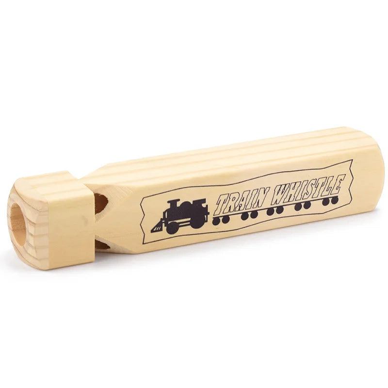 Kids Wooden Train Whistle Music Baby Teaching Wood Toy
