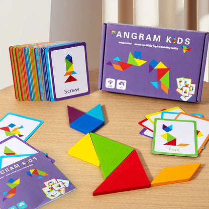 Wooden Building Block Puzzle Educational Toys Tangram