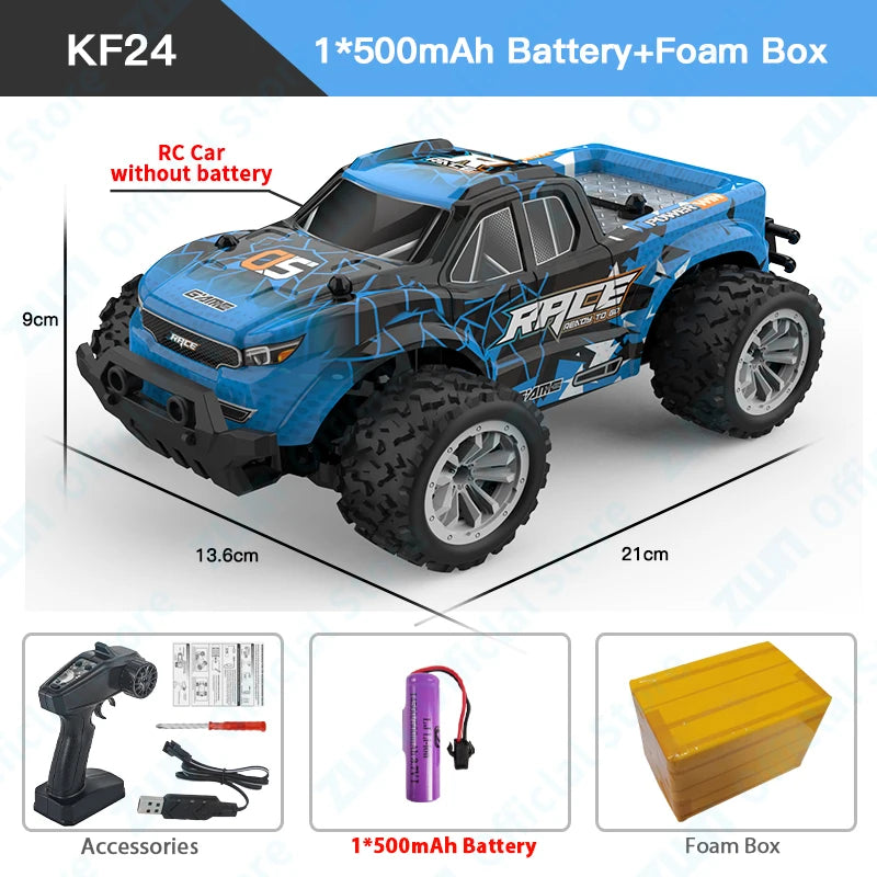ZWN 1:16/1:20 2.4G Model RC Car With LED Light 2WD Off-road Remote Control