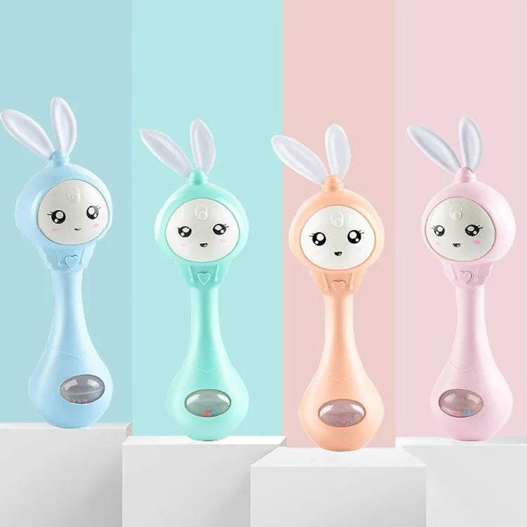 Music and Shine Rattle Toys Rabbit Intelligent Baby Rattles Smart Bunny
