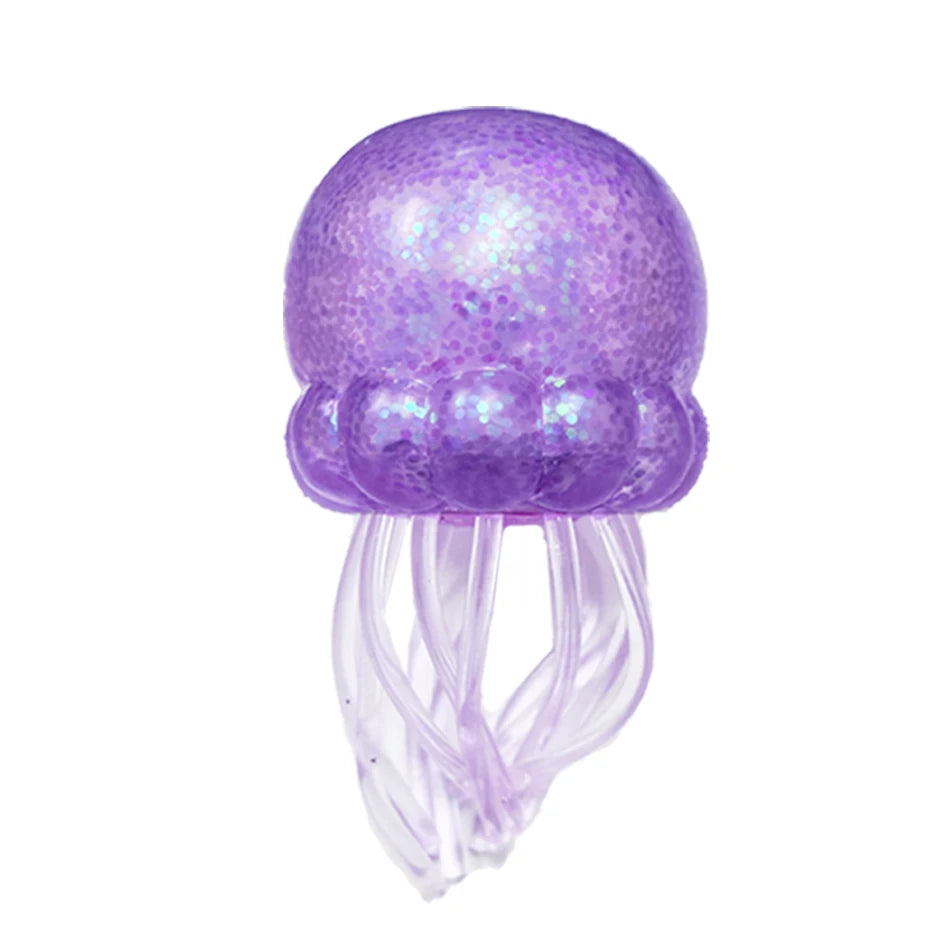 Glitter Octopus Squishy Glitter Jellyfish Squishy with Box Dumplings