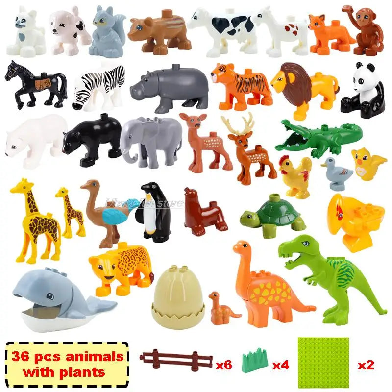 Bulk Big Particle Building Block Accessories Animal House