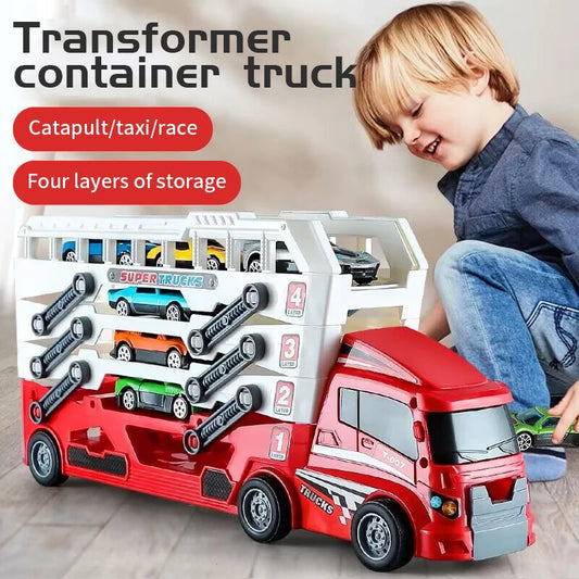 Pop-up Container-Style Truck Engineering Vehicle, Racing Toy,