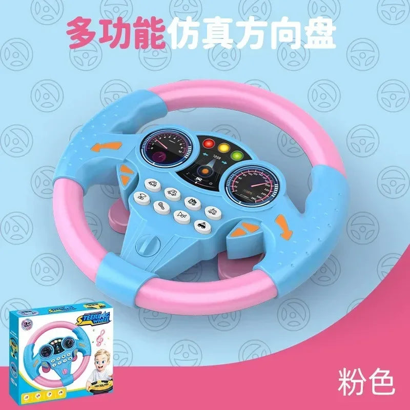 Infant Shining Eletric Simulation Steering Wheel Toy with Light Sound