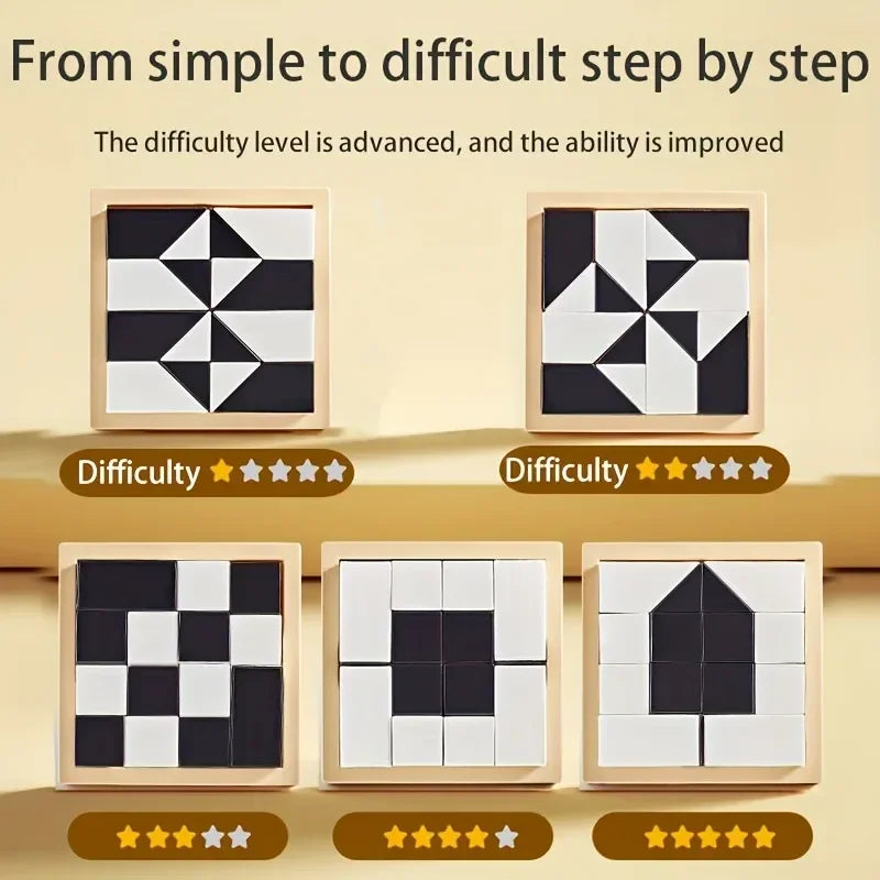 120 Level Hidden Blocks Puzzle Toy Enhances Logic Spatial Reasoning Educational