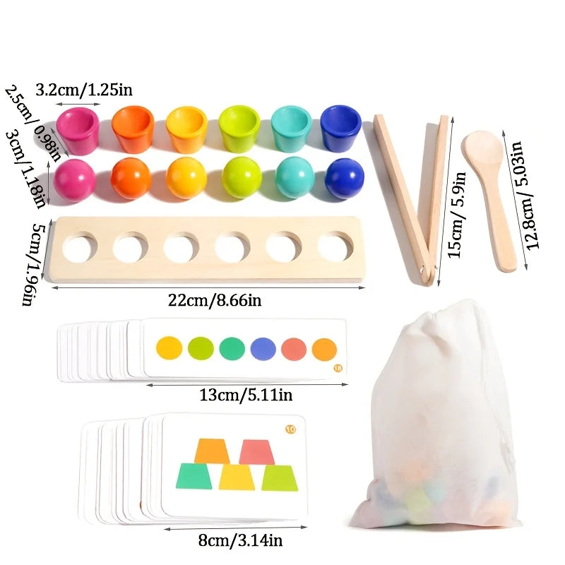 Color Ball Stacking Cup Building Block Toy, Children's Educational Cognitive