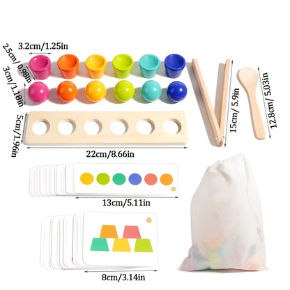 Color Ball Stacking Cup Building Block Toy, Children's Educational Cognitive