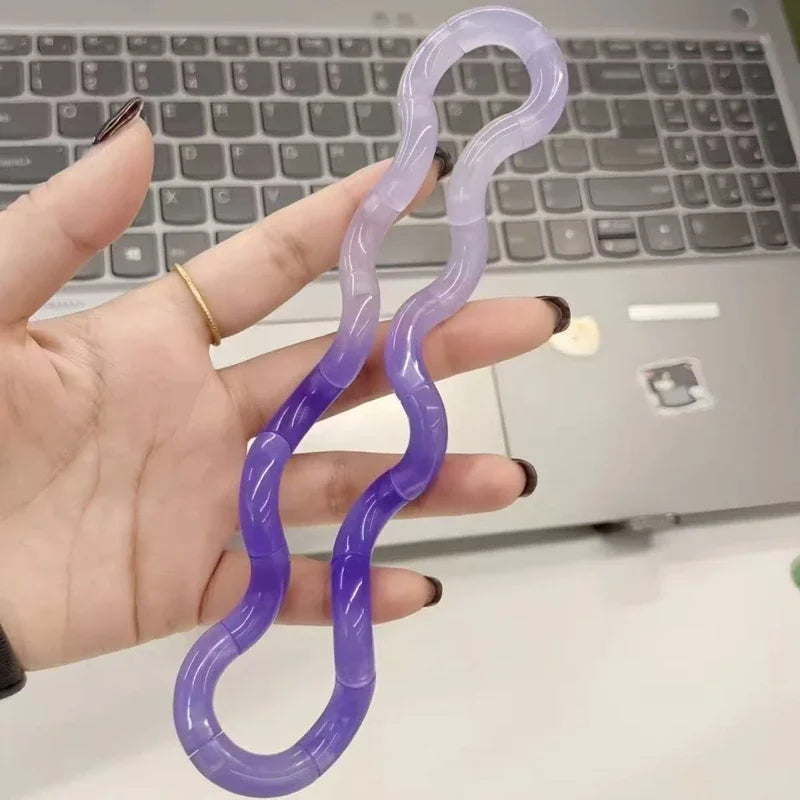Temperature Change Rrainbow Deformable Rope Pressure Stress Relief Toys