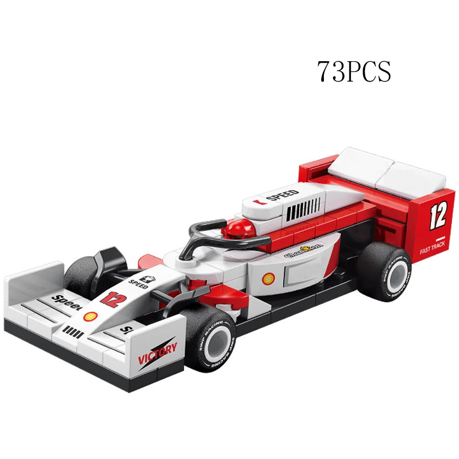 City Speed Racing MOC Car Sports Building Blocks Bricks Classic